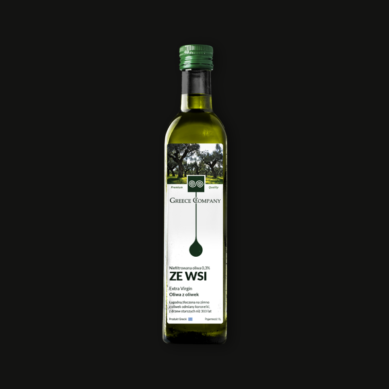 Oliwa "ZE WSI" niefiltrowana łagodna 0.3% 1l Oliwa "ZE WSI" niefiltrowana łagodna 0.3% 1l