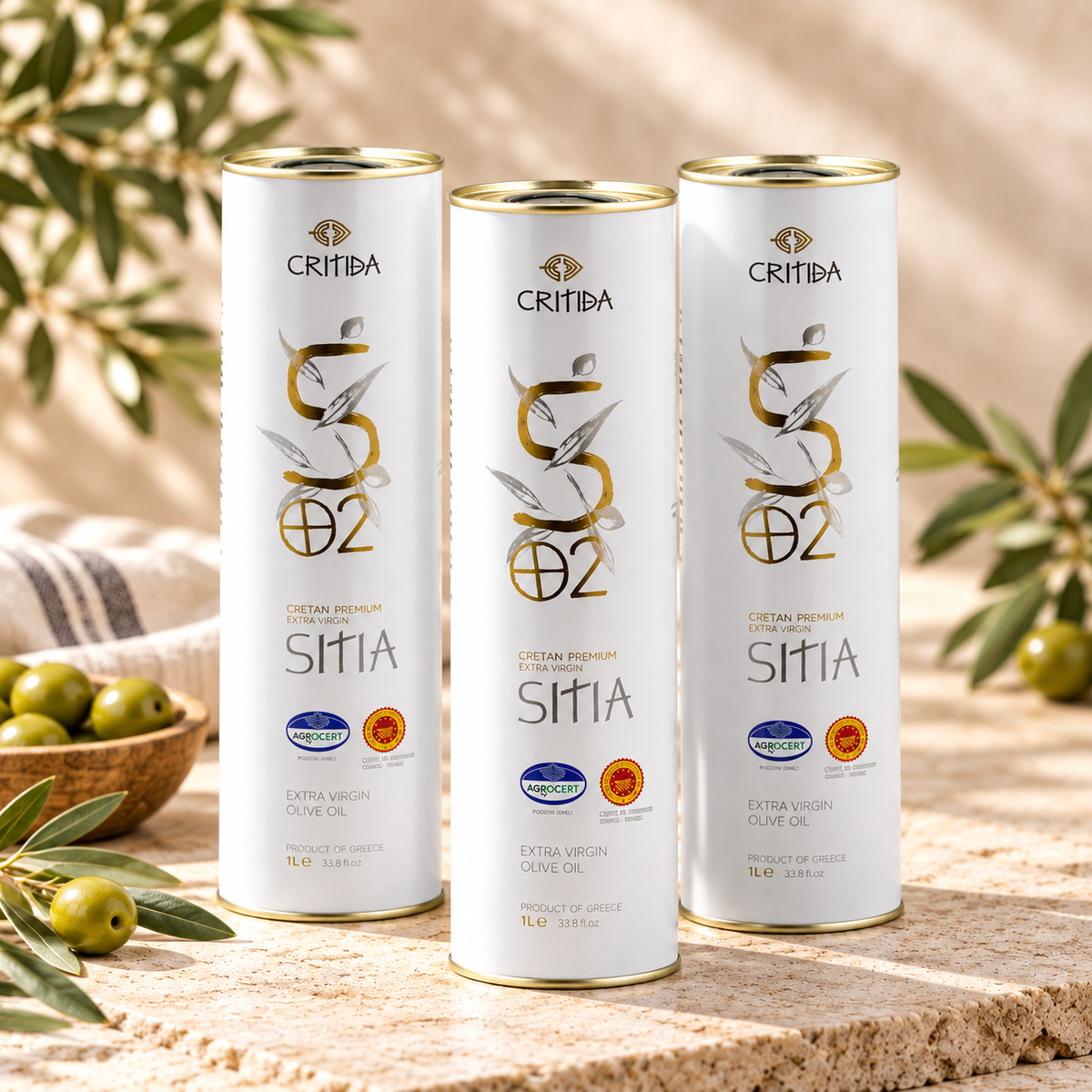 PAKIET 2+ 2 Oliwa z oliwek Critida  0.2% 1 l sitia
