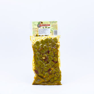 Oliwki bez pestek zielone marynowane pikantne 400 g