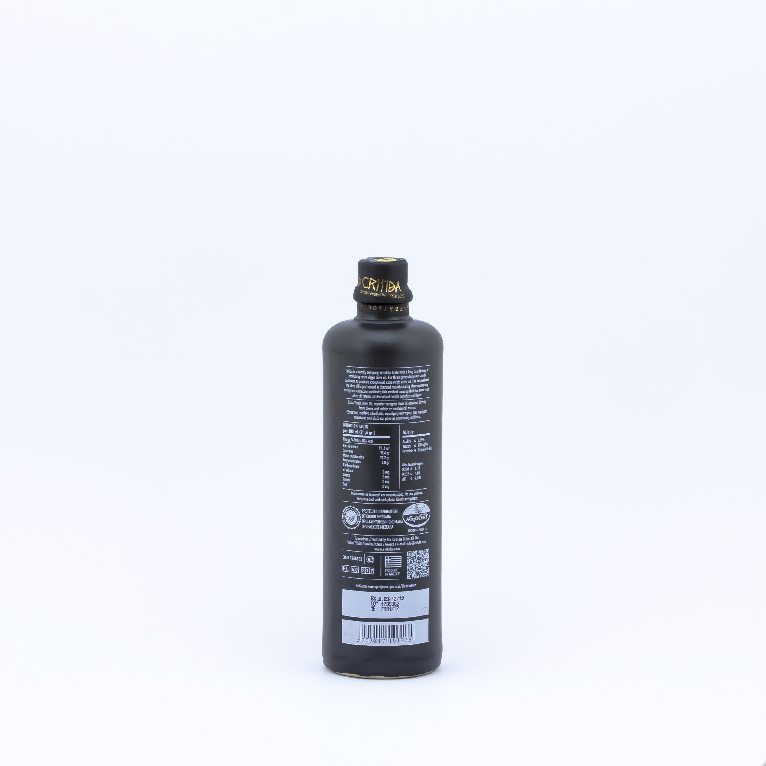 Oliwa z oliwek Critida Messara 0.2% 500 ml (ceramiczna butelka)