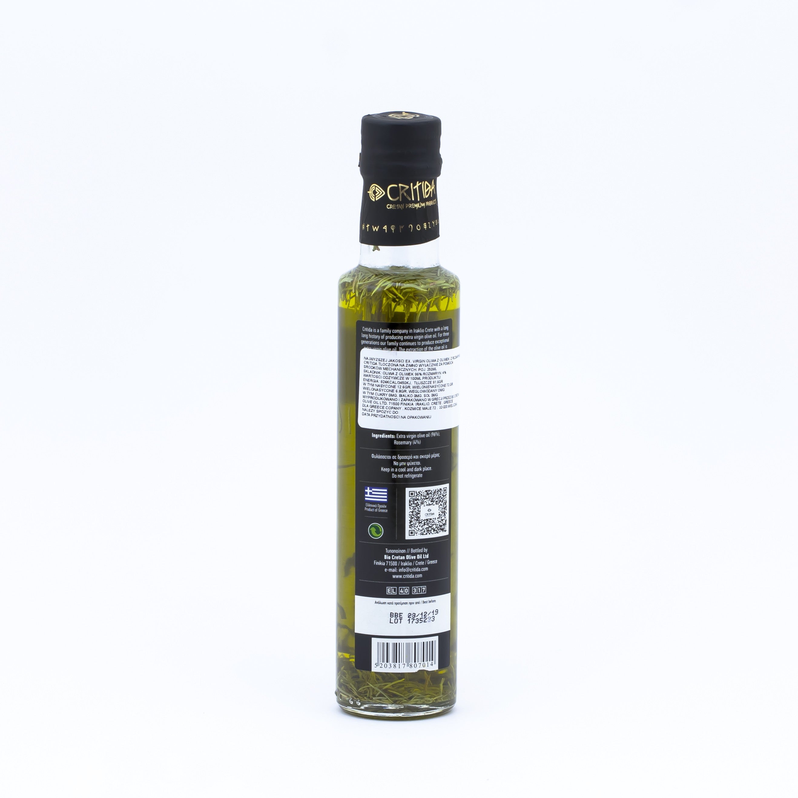 Oliwa z oliwek Dorica z rozmarynem 0.3% 250 ml
