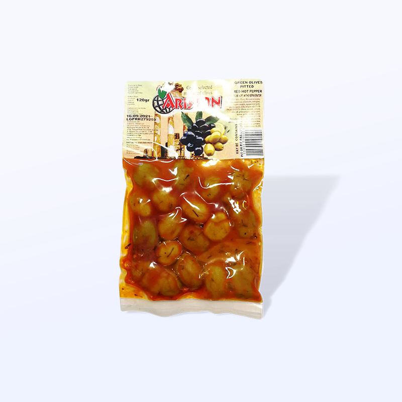 Oliwki bez pestki zielone marynowane pikantne 120 g