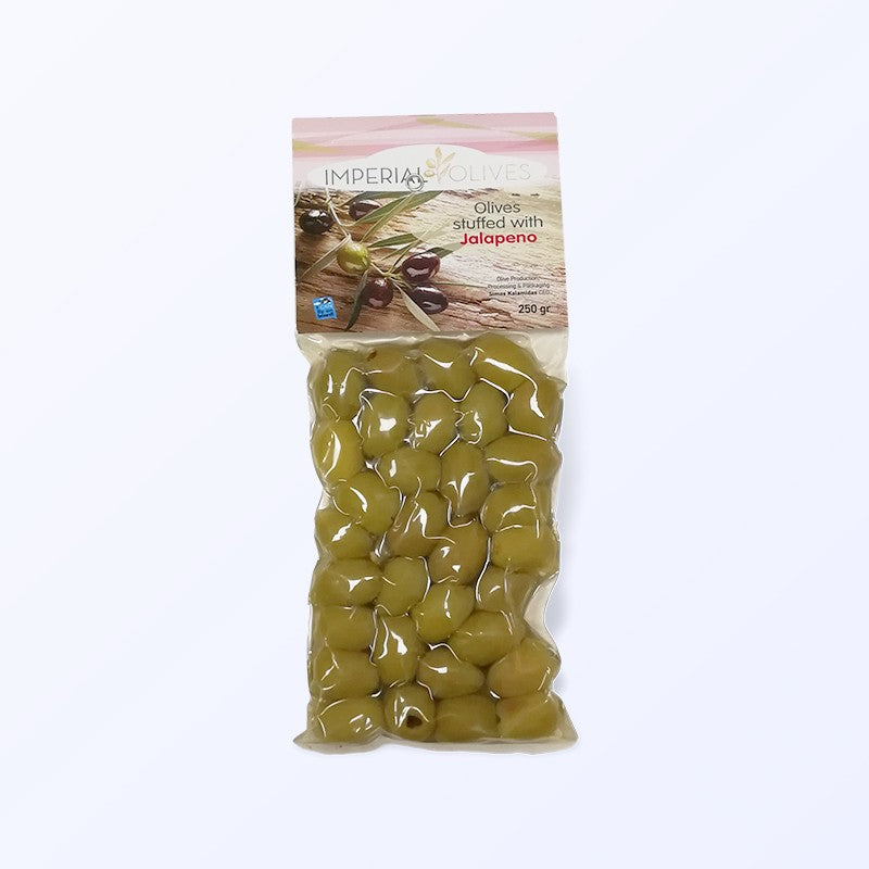 Oliwki zielone nadziewane jalapeno 250 g