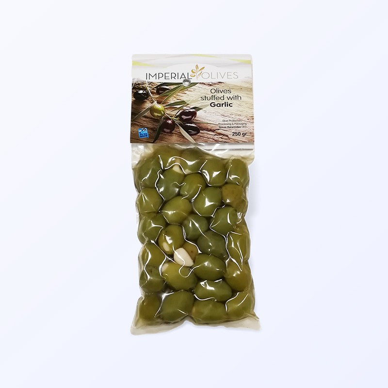 Oliwki zielone nadziewane czosnkiem 250 g