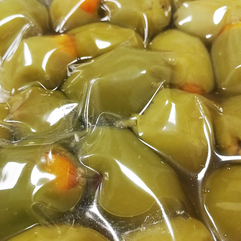 Oliwki zielone nadziewane skórką pomarańczową 250 g