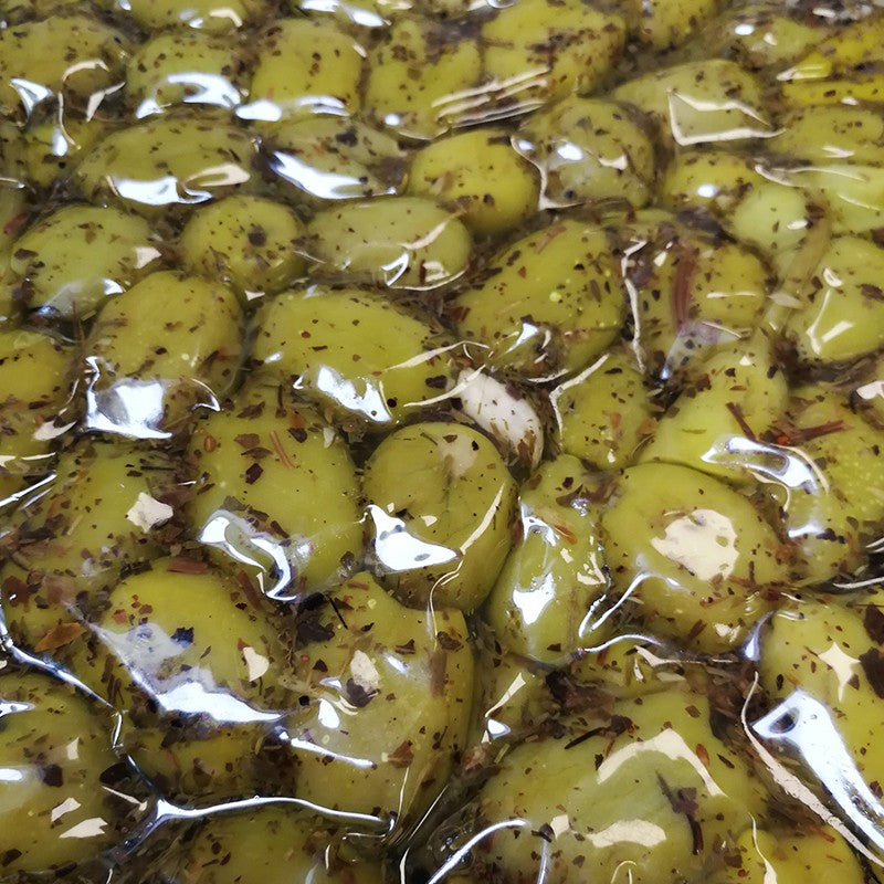 Oliwki bez pestek zielone marynowane łagodne 4 kg