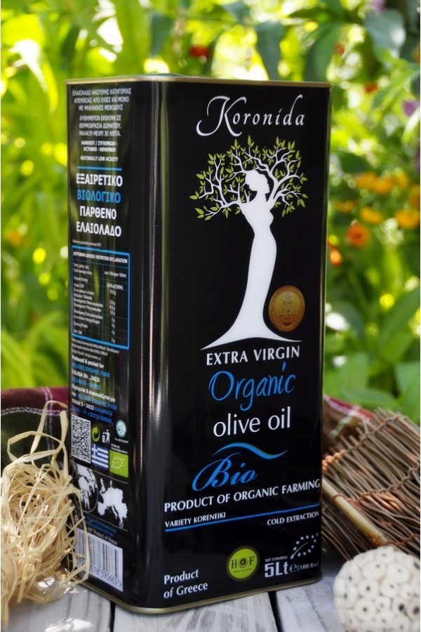Oliwa z oliwek niefiltrowana Koronida BIO 0.3% 5 L