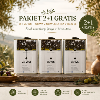 PAKIET 2+1 Oliwa "ZE WSI" Niefiltrowana 3L