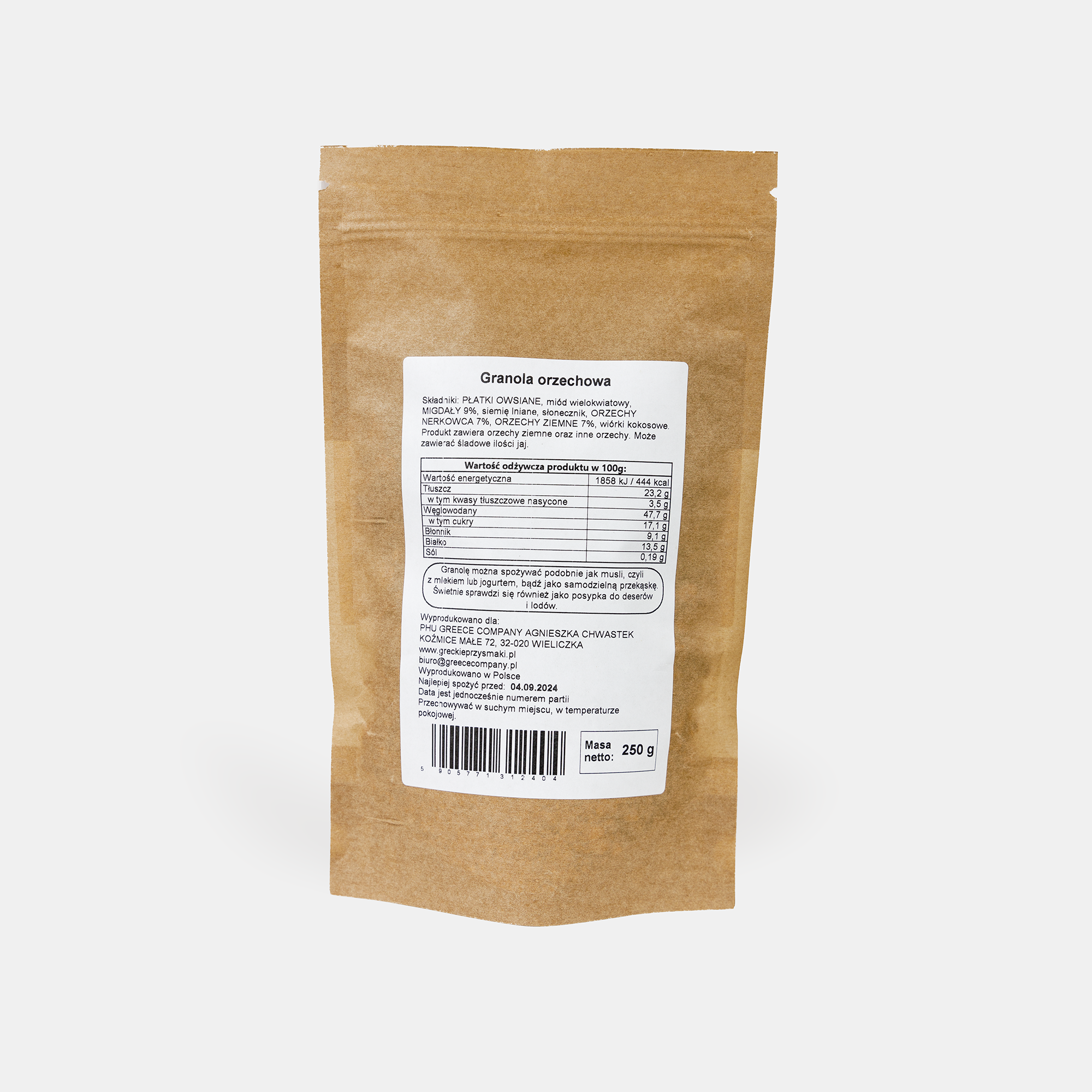 Granola orzechowa 250 g