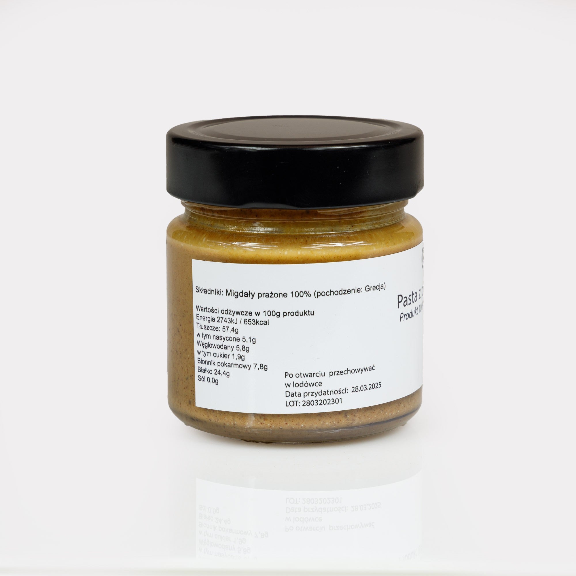 Pasta z prażonych migdałów 200g
