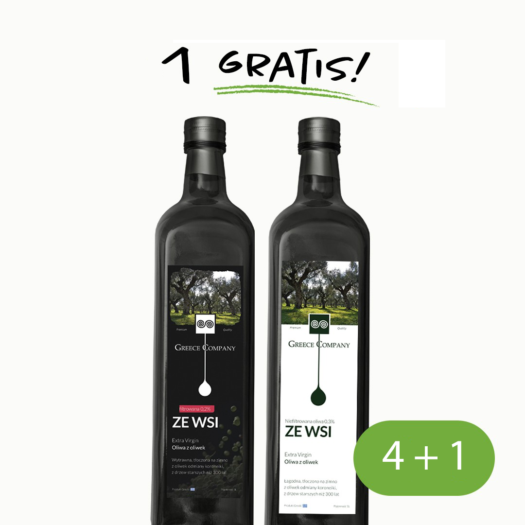 HIT CENOWY - Pakiet Oliwa ZE WSI 1L 4 + 1gratis