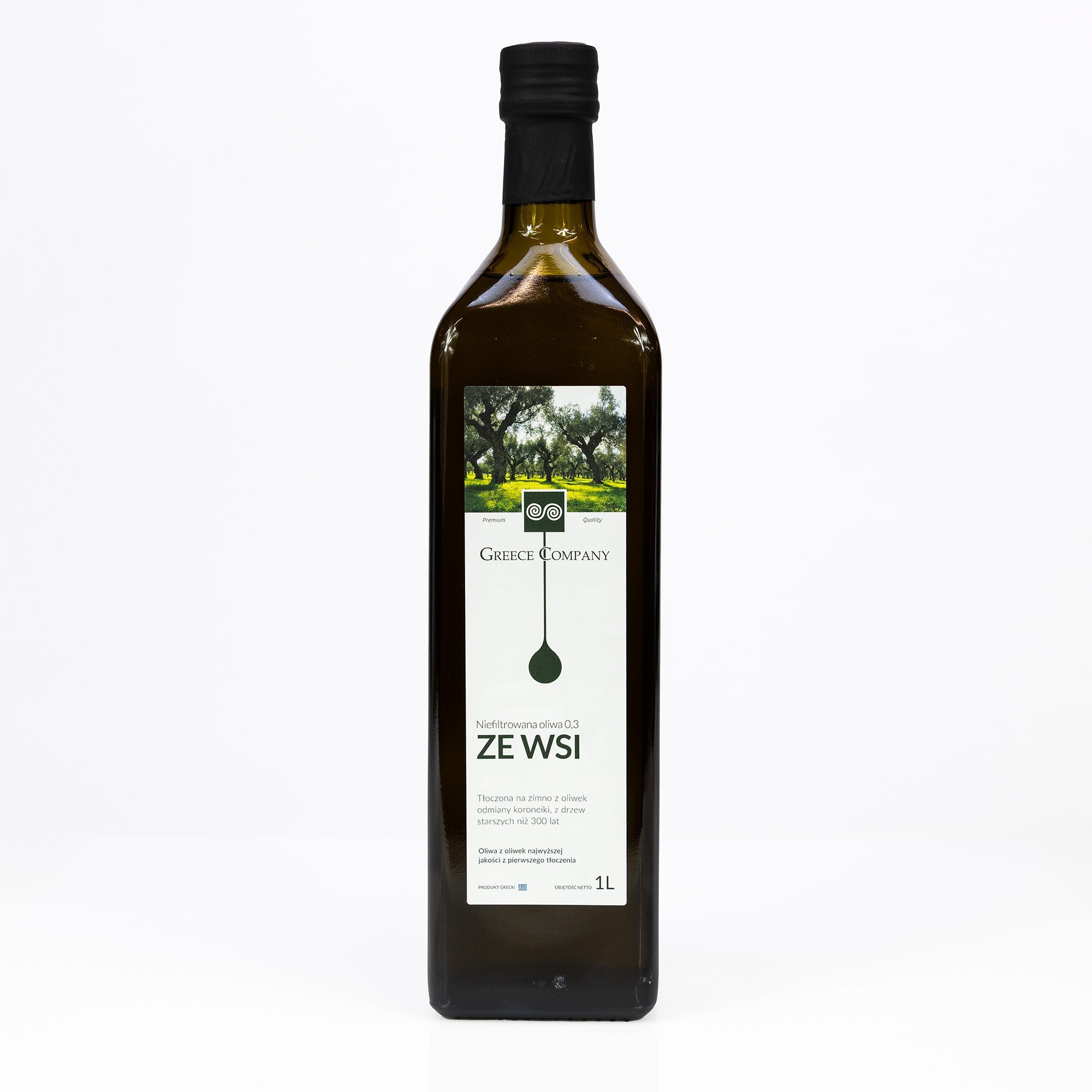 Oliwa z oliwek ZE WSI niefiltrowana Extra Virgin łagodna 0,3% 1 l