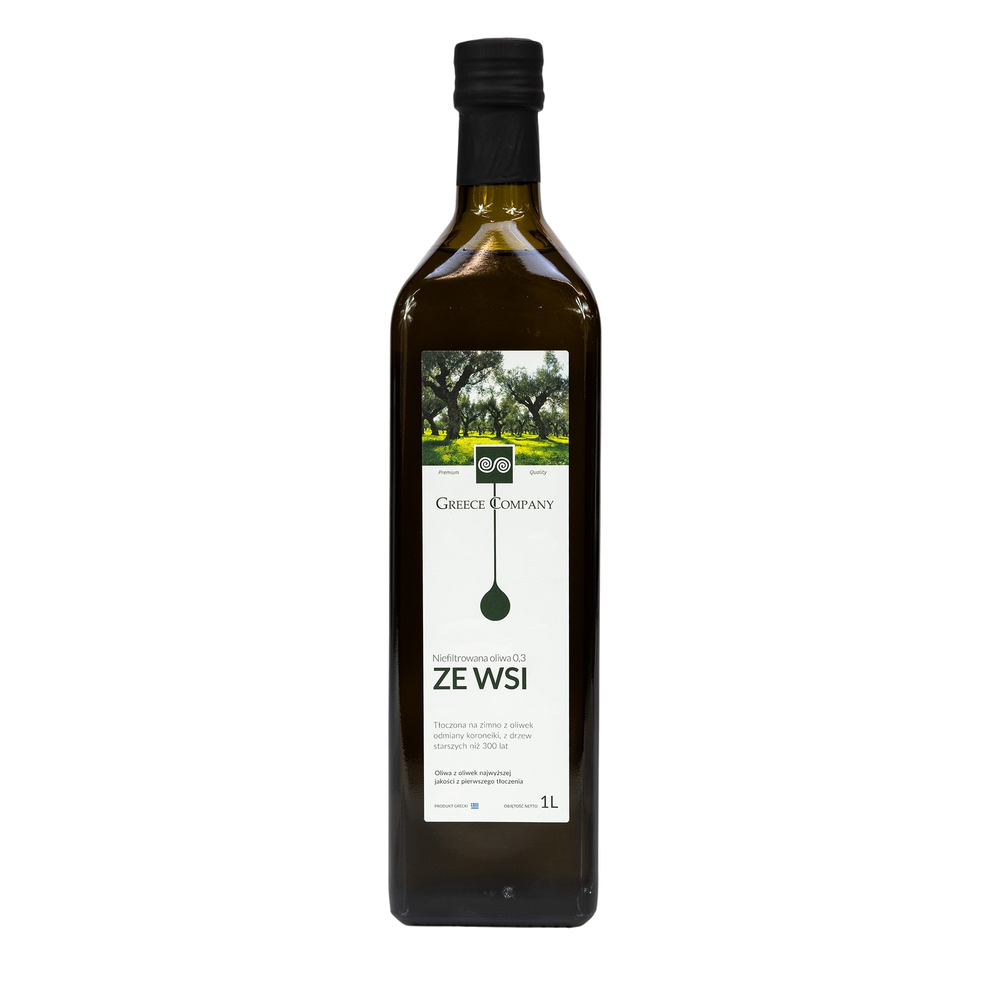 Oliwa z oliwek ZE WSI niefiltrowana Extra Virgin łagodna 0,3% 1 l