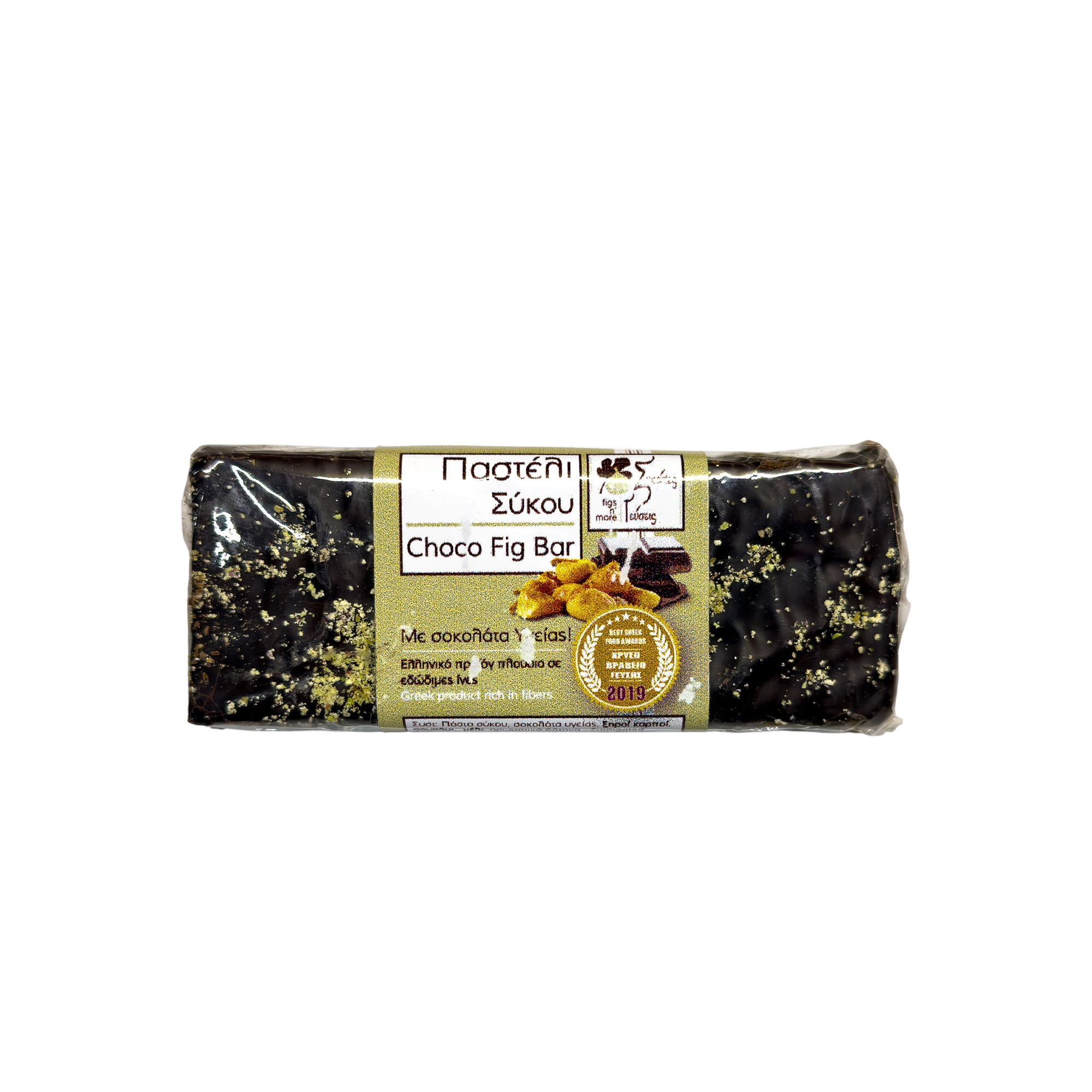 Baton figowy z czekoladą i orzechami 60g - premium