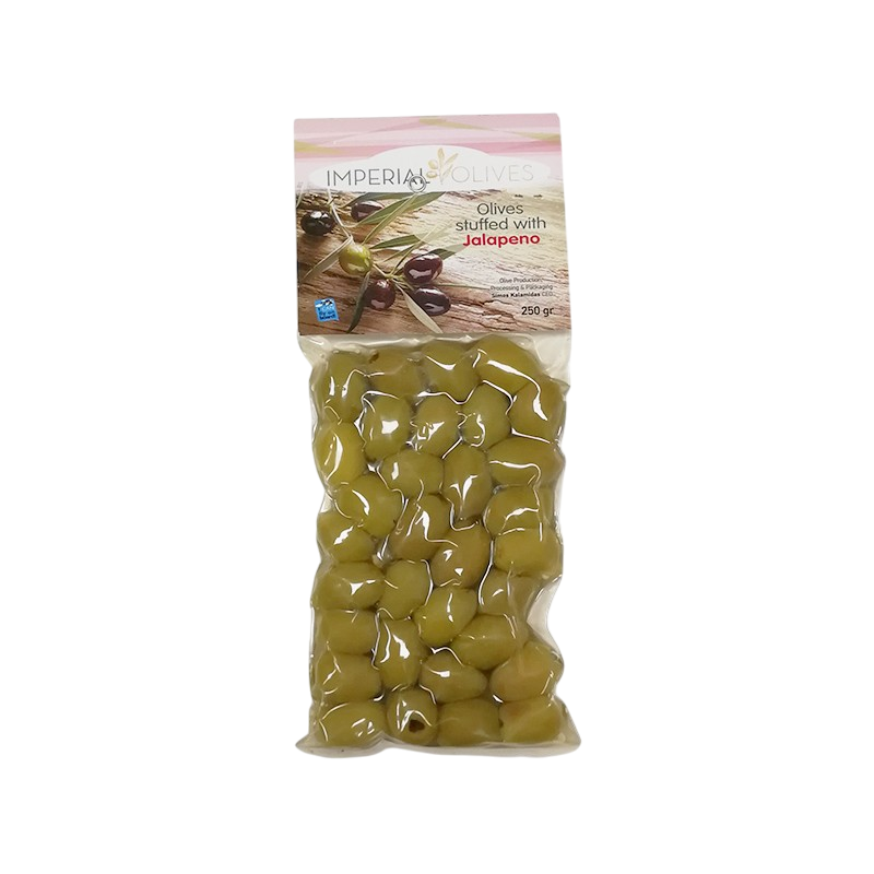 Oliwki zielone nadziewane jalapeno 250 g