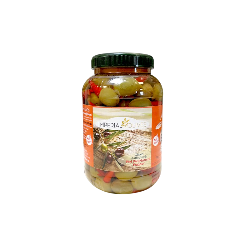 Oliwki zielone nadziewane papryką piri piri 1kg