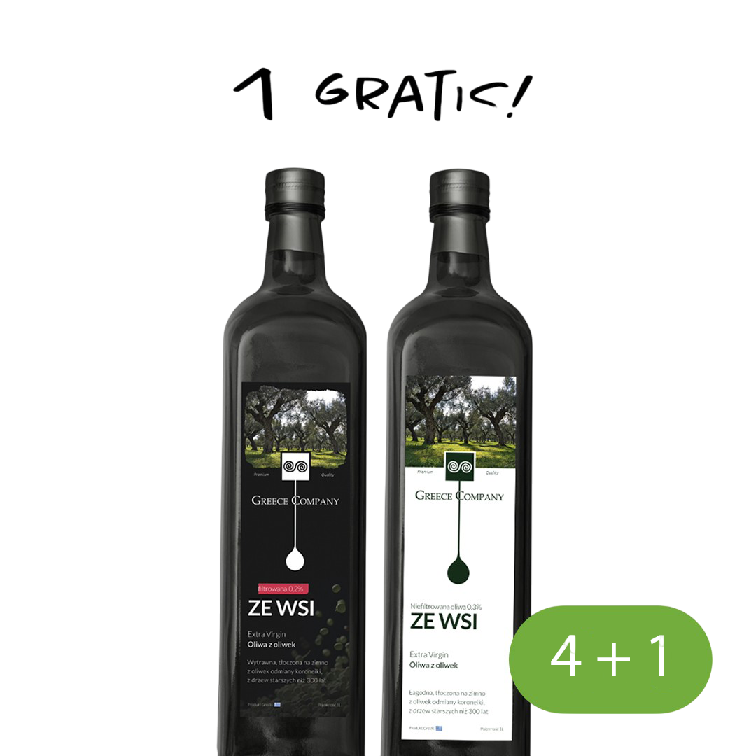 HIT CENOWY - Pakiet Oliwa ZE WSI 1L 4 + 1gratis