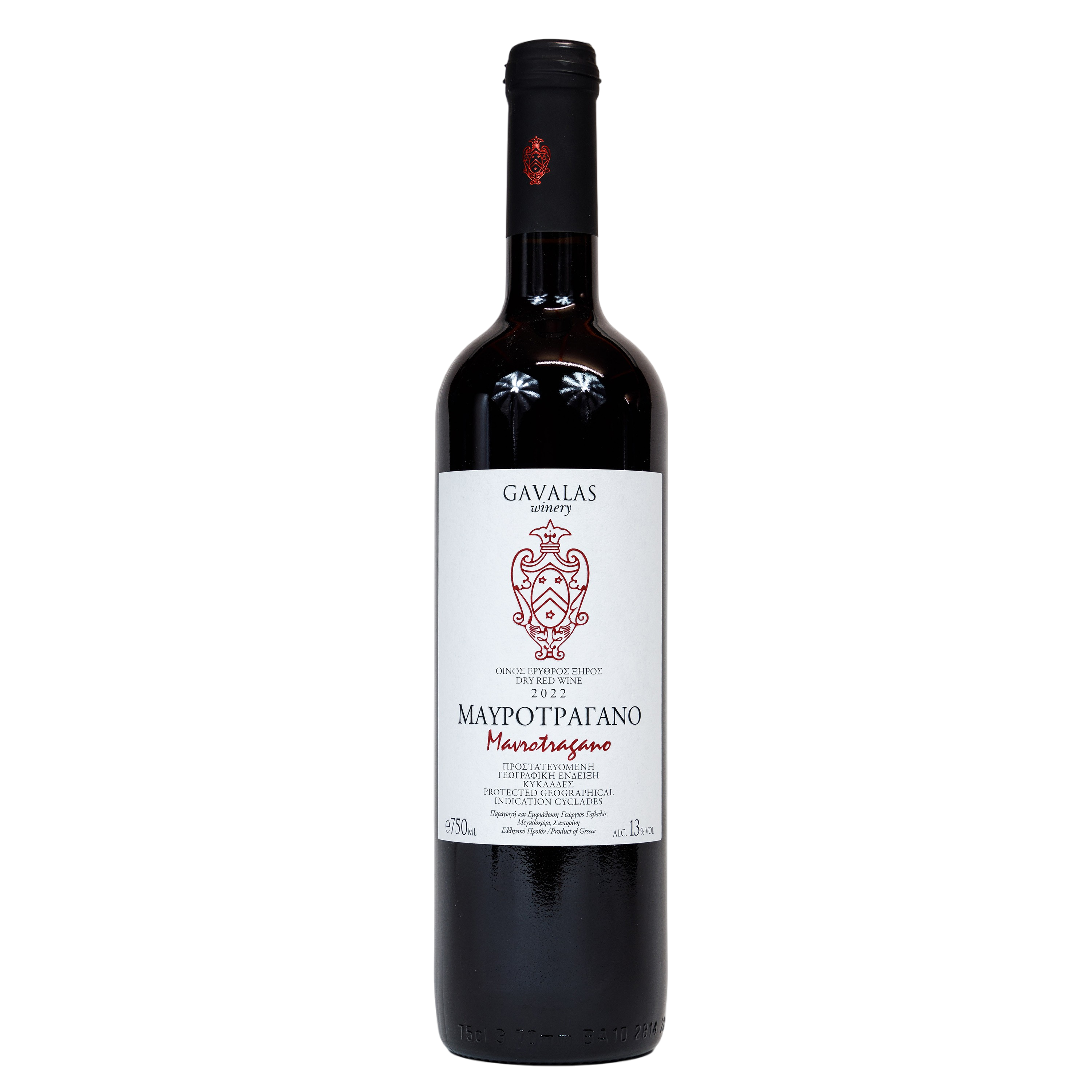 Wino Mavrotragano czerwone wytrawne 750ml