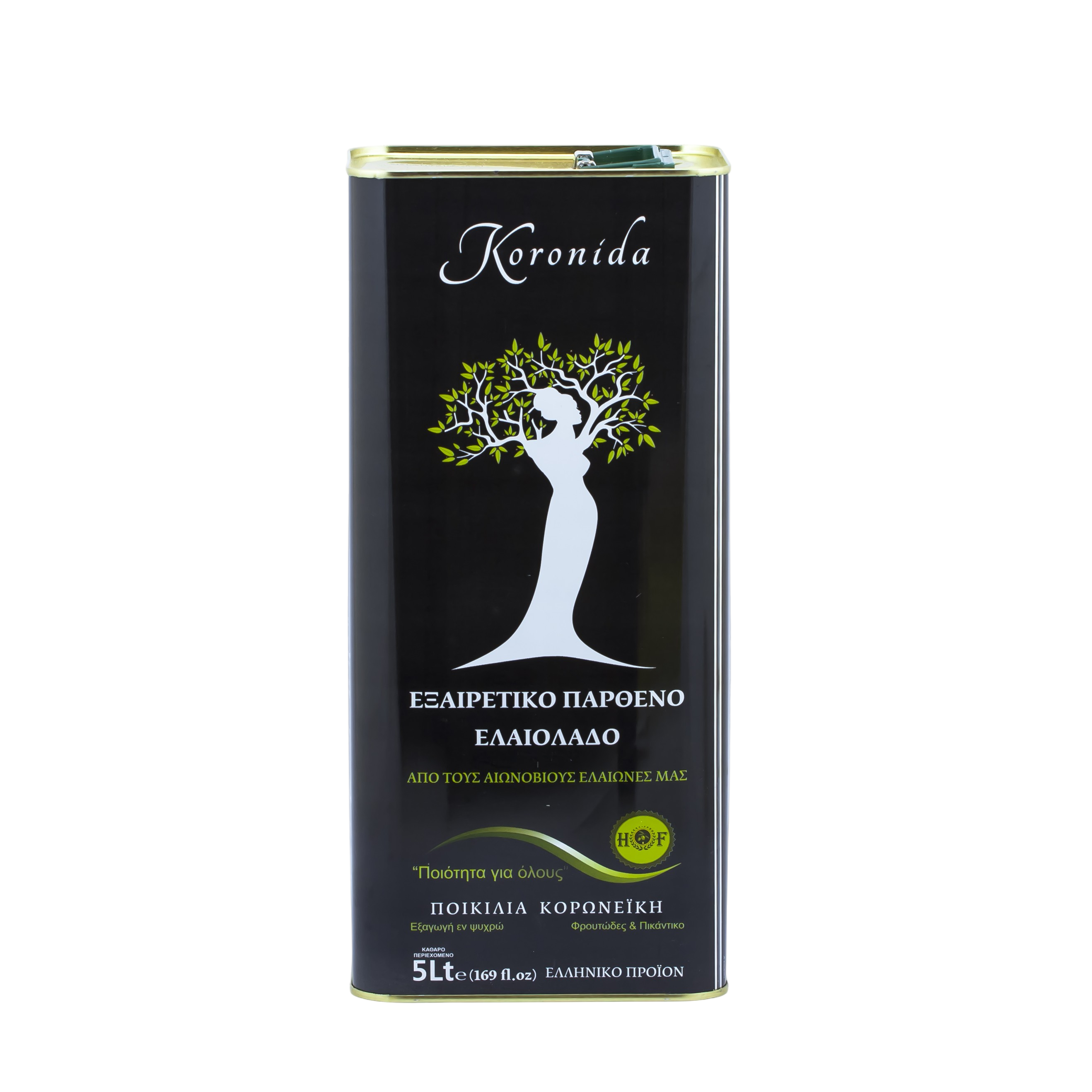 Limitowana edycja Oliwa z oliwek niefiltrowana Koronida max 0.3% 5 l