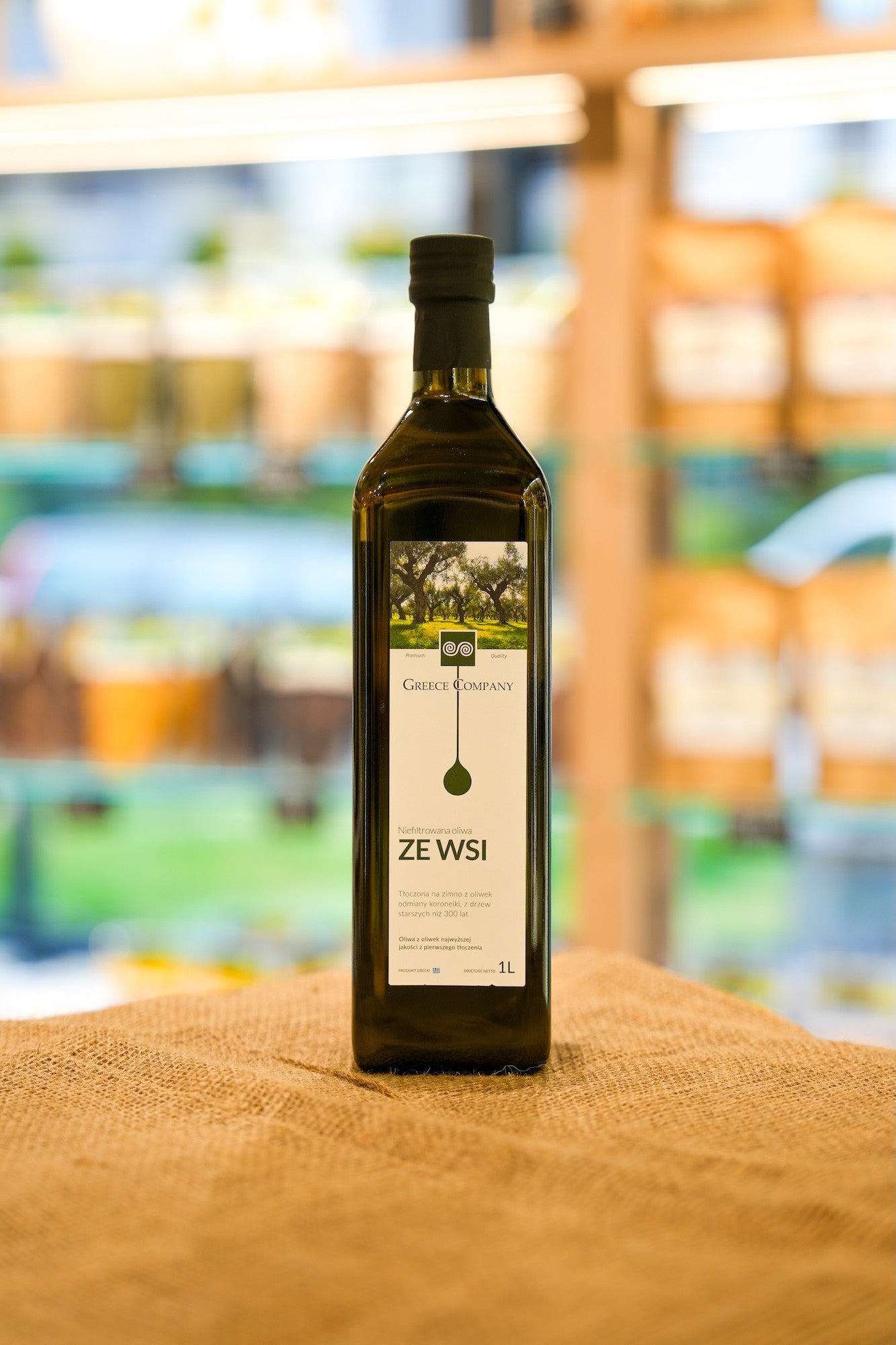 Oliwa z oliwek ZE WSI niefiltrowana Extra Virgin łagodna 0,3% 1 l