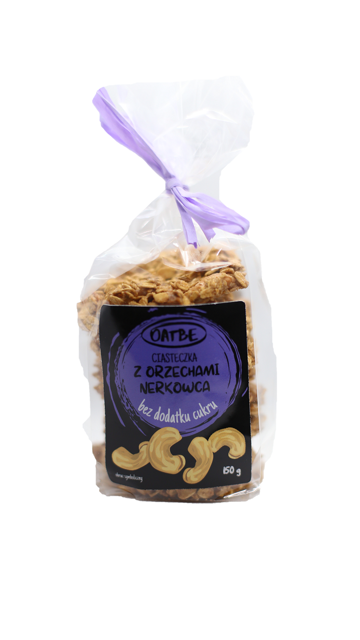 Ciasteczka z orzechami nerkowca bez cukru 150 g