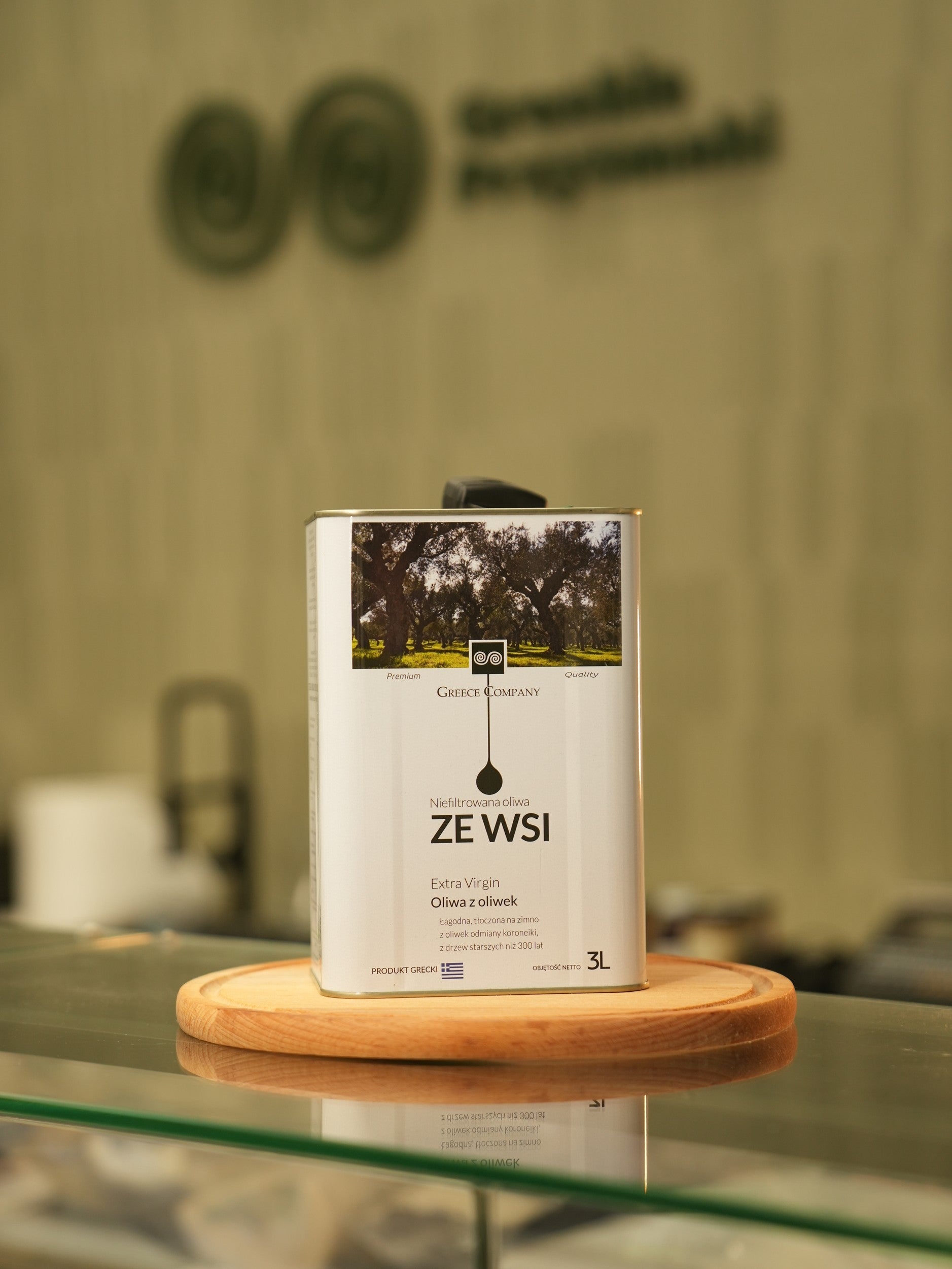 Oliwa z oliwek ZE WSI niefiltrowana Extra Virgin łagodna 0,3% 3l