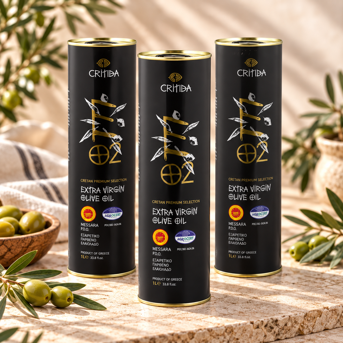 PAKIET 2+ 1 Oliwa z oliwek Critida 0.2% 1 l messara