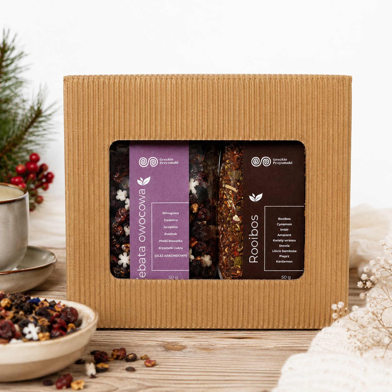 Zestaw 2 herbatek zimowych 50g królowa/rozpalić
