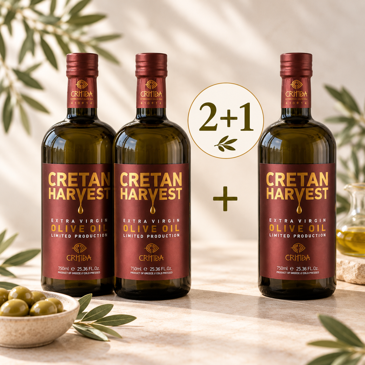 PAKIET 2+1 Oliwa z oliwek  Harvest Vecchia 750 ml
