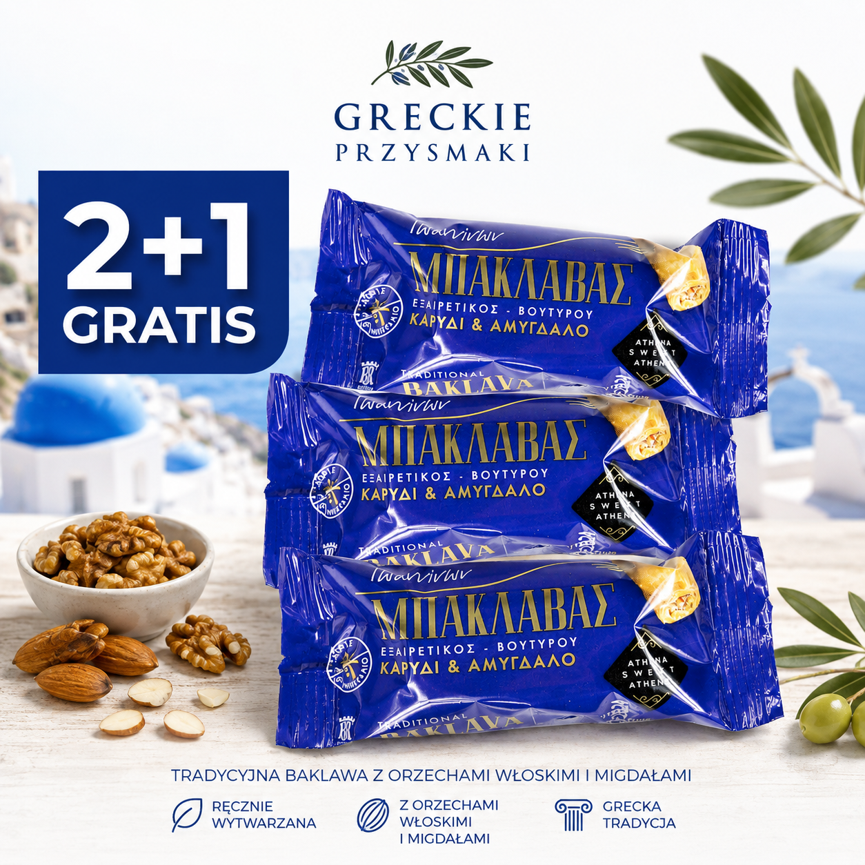 PAKIET 2+1 Baklava 30g z masłem niebieski